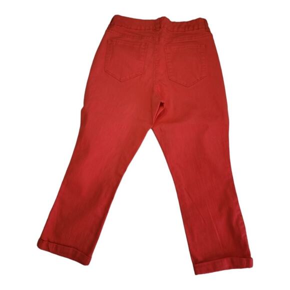 CODE BLEU WOMEN'S SOHO CROP JEANS SIZE 6, CORAL COLOR - Picture 2 of 9